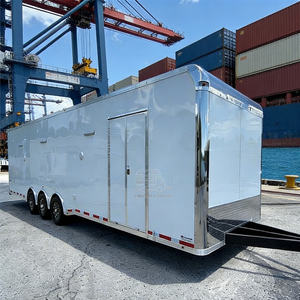 Remorques utilitaires métalliques, remorque utilitaire avec porte sécurisée, remorque cargo fermée à 2 essieux, semi-remorque cargo fermée - Product Image 1