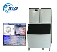 Machine à glaçons cubiques BLG Commercial 900 kg, type split, à fusion lente, capacité de stockage 450 kg, pour bars, restaurants, vente directe usine