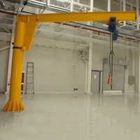 Grue à flèche cantilever rotative à 220 degrés de 0,5 tonne, 1 tonne, 2 tonnes avec palan électrique