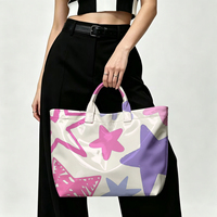 Sac fourre-tout de luxe en PVC violet étoilé, imperméable, transparent, style gelée, sac de plage, pochette, sacs à main à nœud, sac de rangement