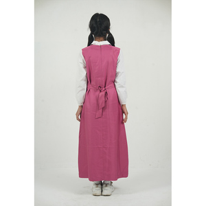 Uniforme Escolar Rosa Personalizado con Bolsillos para Niñas, Diseño de Manga Larga, Cuello Peter Pan, 95% Mezcla de Algodón - Product Image 2