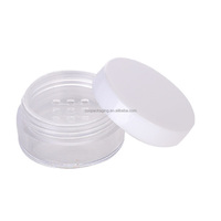 Pot de poudre libre 5g noir transparent, emballage cosmétique pour illuminateur, boîte à maquillage pour fard à paupières, petit étui rond en plastique avec tamis
