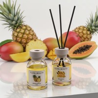 Diffuseur de parfum sans flamme en rotin, senteur fruitée transfrontalière, huile essentielle haut de gamme longue durée 100ml pour toilettes et parfum d'intérieur