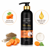 Lotion Corporelle Blanchissante et Hydratante à l'Huile de Carotte, au Collagène et à l'Acide Hyaluronique 500ml, Marque Privée OEM ODM, Effet Blanchissant Permanent