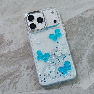 Nouvelle coque de téléphone populaire en TPU PC transparente avec des fleurs et des papillons en époxy scintillant pour Tecno Spark 40 <span class=keywords><strong>Pro</strong></span>+ coque de luxe - Product Image 1