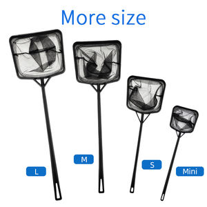 Venta al por mayor 43cm pequeño acuario cuadrado red de pesca ABS mango largo aparejos otros productos de pesca Diddle-Net pesca - Product Image 6