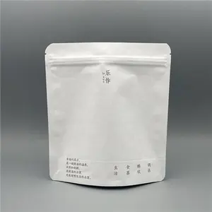 Tea Bag Wholesale Kraft Paper Stand Up Resealable Herbal Tea Packaging Bags With Zipper And Window Empty Tea Bag
