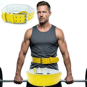 Heavy Duty Adjustable Fitness Workout Fitness Weightlifting <b>Belt</b> Comfortable & Durable Genuine Leather Fitness <b>Belt</b> - Product Image 1