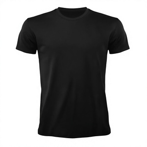 T-shirt uni pour homme, col rond, manches courtes, couleur crème, logo personnalisé, vêtements décontractés - Product Image 4