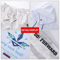 Ensemble T-shirt à Capuche Imprimé et Short pour Homme, Vêtement de Sport Décontracté Respirant et Séchage Rapide, Style Streetwear 180g, Vente en Gros