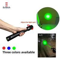 Laser Hijau Daya Tinggi 1W Lampu Sinyal Aluminium Senter Isi Ulang USB Jarak Sinar 1km untuk Hiking, Camping, Darurat Luar Ruangan