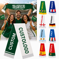 Écharpe de supporter de football personnalisée imprimée, fournie par l'usine, pour événements sportifs