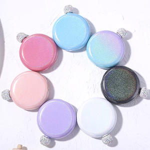 5oz 8oz Portable Glitter Femelle Ronde Sharp Hanche Flacon Avec Strass Couvercle Tasse - Product Image 1