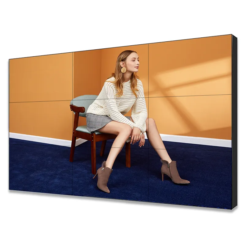 Panel de empalme de bisel estrecho para pared de vídeo, pantalla para interiores de 46 49 55 65 pulgadas, 2x2 3x3 HCCpanel panel 1,8mm