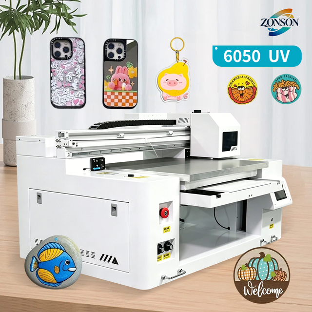 Cheapest 6050uv Inkjet Flatbed Printer Bottle Printer Uv Printer Glass Acrylic Printing Machine with Varnish Function