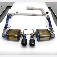 Knalpot Titanium Axleback untuk Porsche 718 Boxster/Cayman 981 987 Pipa Knalpot Lengkap Katup Pneumatik Kontrol Jarak Jauh