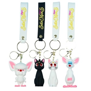 Custom 3D Funny Anime Cartoon Rubber Keychain Soft PVC Plastic Key Chains with Figurine Tags