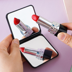 Mini Makeup <b>Mirror</b> Portable Folding Double Sided Square <b>Compact</b> <b>Mirror</b> For Women Students Pocket Travel Use - Product Image 2