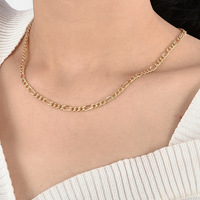 Chine Vente en Gros Nouveau Figaro Chaîne Bijoux De Mode Collier Bijoux pour Femmes 18k Plaqué Or Dainty Figaro Hommes Colliers