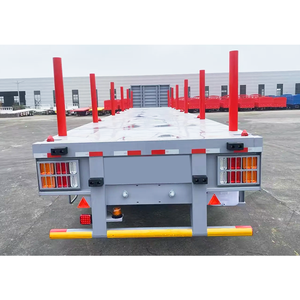 Semi-<span class=keywords><strong>remorque</strong></span> plate sur mesure avec 3 essieux et plateforme extra-large pour le transport d'équipements lourds - Product Image 6