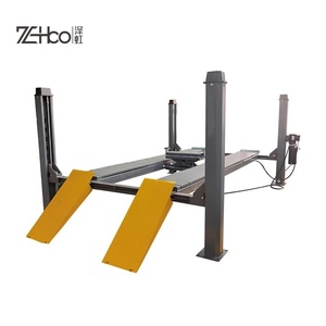 Hidrolik kuat 4 ton 5 ton 6 ton empat kolom angkat mobil 4 tiang keselarasan Hoist dengan Rolling Jack - Product Image 1
