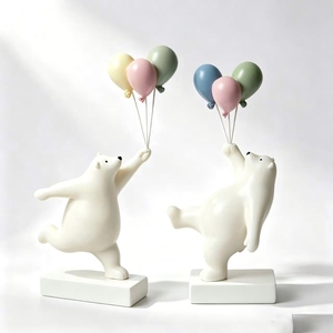 Décoration en résine Ours Polaire <span class=keywords><strong>Blanc</strong></span> Crème Sculpture Animale Créative Ornement pour Salon <span class=keywords><strong>et</strong></span> Table Basse - Product Image 6