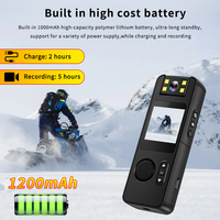 Caméra corporelle 4K HD WiFi 10x-20x étanche IP67, portable, à clipser, pour le sport, avec écran 1,44 pouces, grand angle 140°, batterie 1200 mAh
