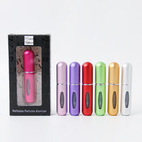 Mini vaporisateur d'atomiseur de parfum de voyage en métal de 5ml multi-usage avec scellant de pompe