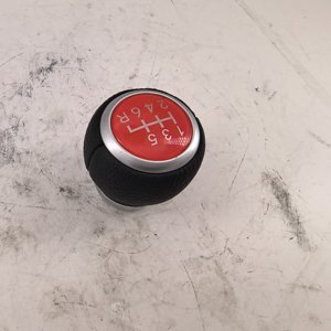 Car <b>Gear</b> <b>Knob</b> Leather Red And Black 6 Speed Manual Transmission Shift <b>Knob</b> For Subaru Ergonomic Design - Product Image 4