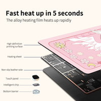 Tapis de Souris Gaming Sakura Girl à Transfert Thermique, Épaisseur 3mm, Résistant à l'Eau et aux Rayures, pour Bureau et Maison