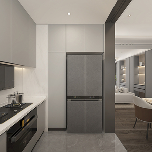 Tùy chỉnh <span class=keywords><strong>MDF</strong></span>/rắn gỗ Inset tủ bếp sang trọng hiện đại Modular được xây dựng trong với cửa kính đựng thức ăn lưu trữ thương mại ngoài trời - Product Image 3