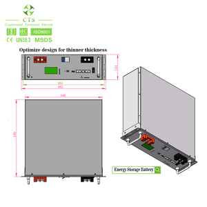 CTS Solar Rack Batterij 48V 5kWh 10kWh 15kWh LiFePO4 Deep Cycle Batterijmodule voor thuiszonnesysteem Off-Grid Energieopslag - Product Image 5