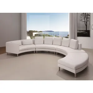 CBMmart semicerchio minimalista bianco puro a forma di mezza luna divano Set soggiorno Lounge divano divani