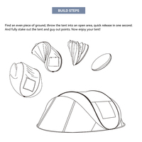 Tente pliante portable robuste et personnalisée pour 4 à 6 personnes, idéale pour le camping, la randonnée et les voyages en plein air, avec logo
