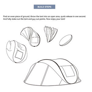 Tenda Pop-up Personalizzata Resistente e Pieghevole per 4-6 Persone, per Campeggio, <span class=keywords><strong>Trekking</strong></span> e <span class=keywords><strong>Viaggi</strong></span> all'Aperto con Logo - Product Image 4