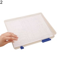 Boîte de rangement transparente en plastique transparent pour documents, papier, classeur A4