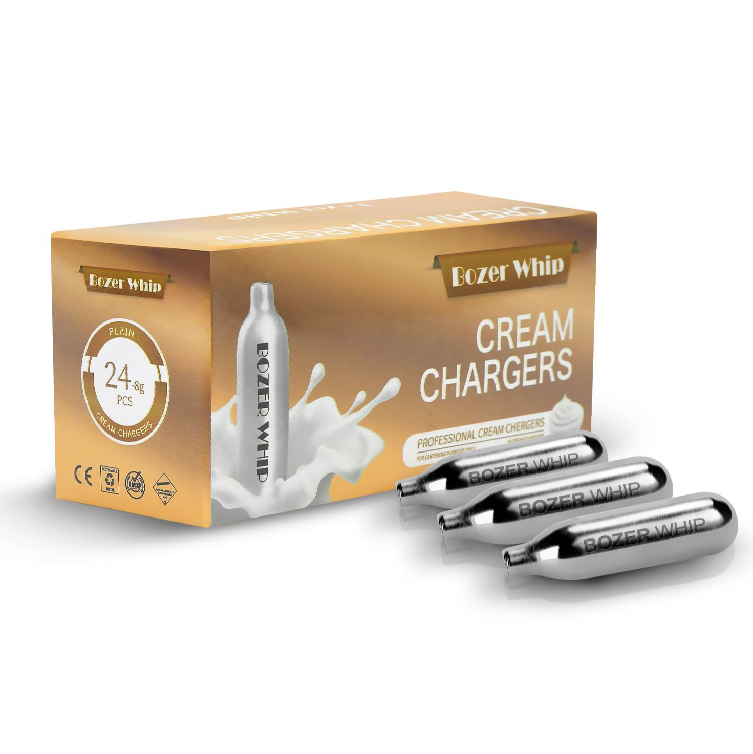 Boze Whip Premium n2o gas 8g Cartridge Cream Chargers