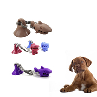 Jouets à mâcher pour chiens en TPR durable et écologique, design animalier, interactifs pour la dentition, modèles Requin et Crocodile, avec corde et ventouse