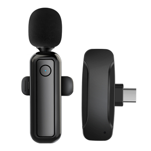 Microphone Vlog d'enregistrement en direct de podcast Portable professionnel 2.4GHz Plug & Play micro à pince pour l'enregistrement <span class=keywords><strong>YouTube</strong></span> TikTok - Product Image 2