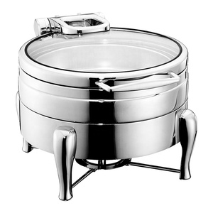 מסעדת 6L עיצוב אירופאי ציוד קייטרינג מחממי דלק כפולים שרת מזנון תצוגת מזון - Product Image 2