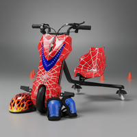 El Mejor Regalo, Triciclo Eléctrico Infantil con Kit de Protección y Casco, Scooter Motorizado para Niños con Giro de 360 Grados