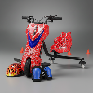 Meilleur cadeau : <span class=keywords><strong>Trike</strong></span> électrique pour enfants avec <span class=keywords><strong>kit</strong></span> de protections et casque, scooter motorisé pour enfants à rotation à 360 degrés - Product Image 1