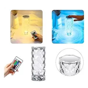 3d cristallo acrilico lampada touch control 16 colori
