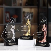 Nouveau Trophée en Cristal Haut de Gamme Modèle 317 – Récompense Annuelle pour Employé Exceptionnel – Souvenir Publicitaire Créatif en Métal Or, Argent, Bronze