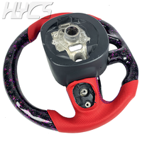 Volant sport LED en fibre de carbone forgée rouge et violet personnalisé pour Dodge Challenger Charger Durango Hellcat RT/GT 392