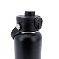 Bouteille d'eau isotherme en acier inoxydable de haute qualité 1000 ml, écologique, avec affichage de la température, couvercle anti-fuite et large ouverture