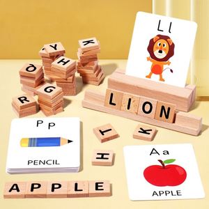 Juguete Educativo de Madera para el Aprendizaje del Alfabeto en Preescolar, 100 Piezas, Juego de Ortografía para Niños - Product Image 2