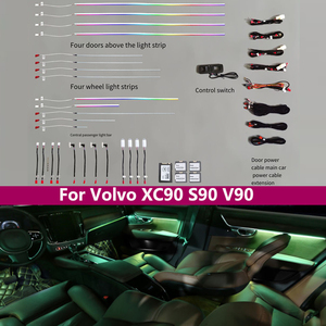 Para Volvo XC90 S90 V90 <span class=keywords><strong>inter</strong></span> Symphony Atmósfera Botón de control Interior LED luz ambiental puerta decorar lámpara - Product Image 1