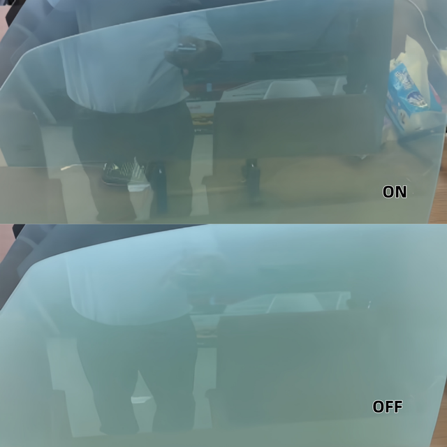 PDLC Smart Film for Glass Privacy 0.45mm Color Changing Car Window Film UV Proof Electric Tint with 12V Remote Control