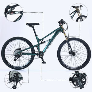 Vélo de montagne personnalisé en usine, cadre en aluminium de 29 pouces, 11 vitesses, frein à disque hydraulique, double suspension - Product Image 4